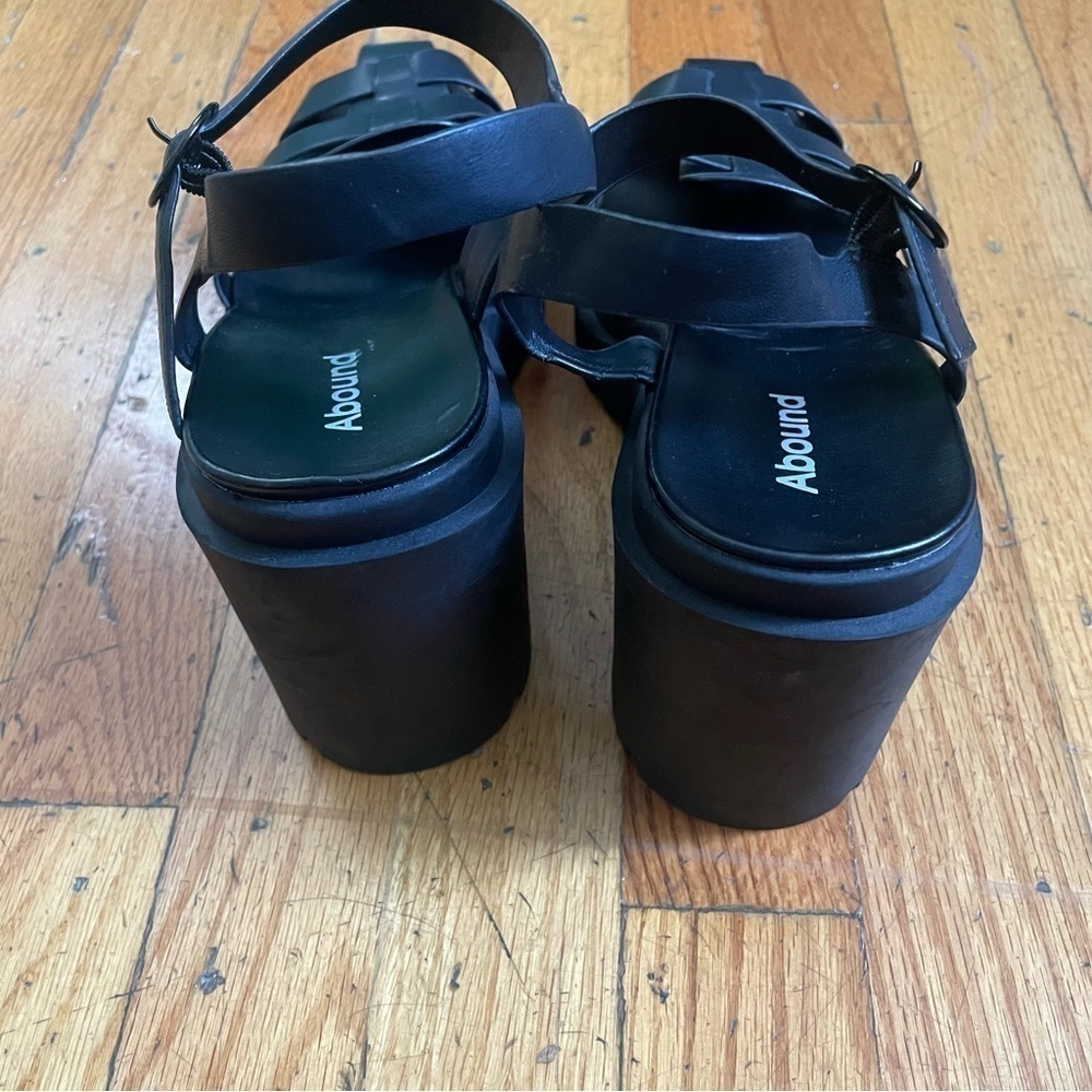 Abound Black Lugged Sole Platform Fisherman Sandals size 9 - Picture 4 of 5